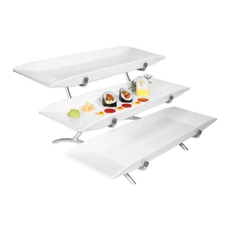 Cal-Mil Cal-Mil Metal Incline 3 Tier Stand 18"W x 23"D x 12"H Black SR1033-13